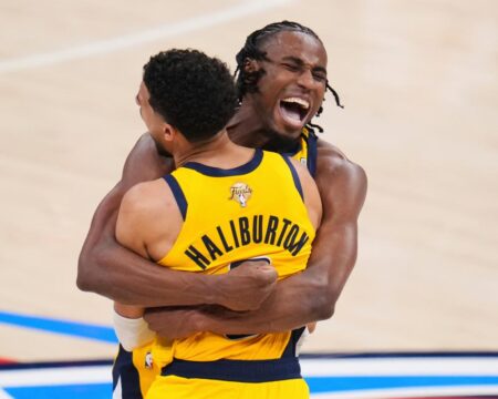 NBA finals: Indiana Pacers stun Oklahoma City Thunder in final second to win Game 1 thriller