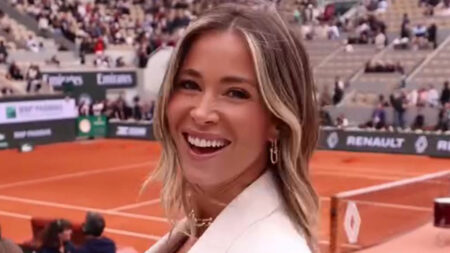 Diletta Leotta almost upstages Carlos Alcaraz as DAZN presenter spills out of white dress in epic French Open final