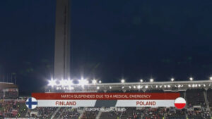World Cup qualifier suspended due to medical emergency in stands with 20 minutes remaining