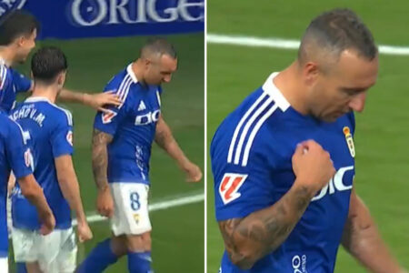 Arsenal legend, 40, sends club to play-off final with stunning WEAKER-FOOT free kick