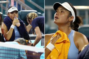 Emma Raducanu suffers health scare as she is left ‘dizzy’ and has blood taken in Miami Open defeat to Jessica Pegula