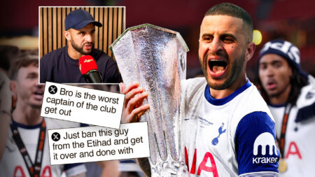 ‘Just ban this guy from the Etihad’ – Man City fans FUME at Kyle Walker over his astonishing Tottenham claim