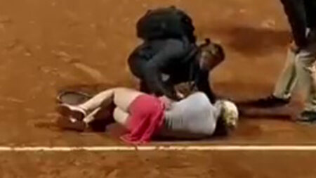 Brit tennis star collapses mid-match and leaves court in wheelchair in terrifying scenes