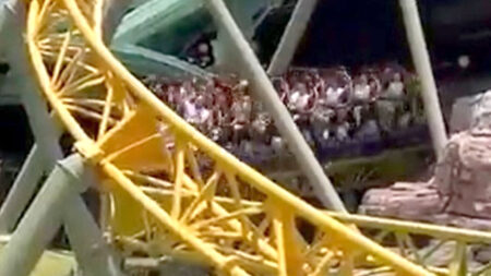 Boca Juniors fans take over Universal Studios Florida ahead of Club World Cup as Ultras filmed singing on rollercoaster