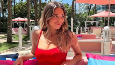 Diletta Leotta steals show in daring red dress before changing into glamorous white outfit for Club World Cup opener