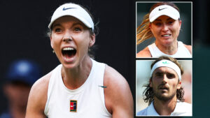 Katie Boutler stuns ninth seed Paula Badosa as tennis’ biggest power couple is sent packing on first day of Wimbledon