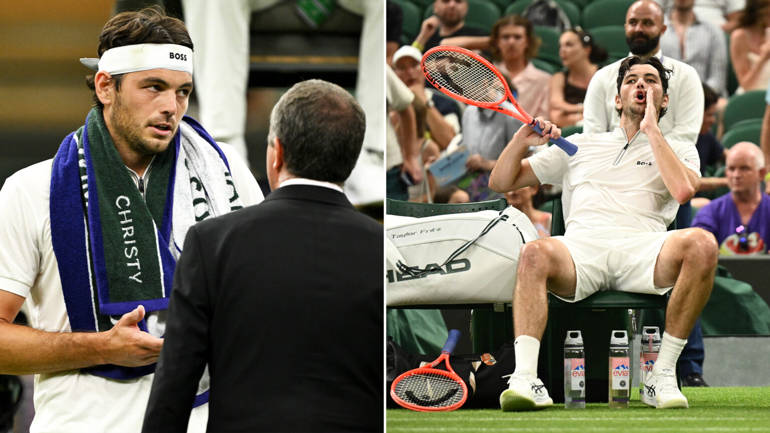 Taylor Fritz rages as Wimbledon referee suspends match 40 MINUTES before cut-off point to boos from crowd