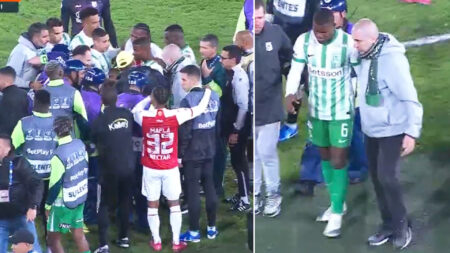 Colombia star Andres Felipe Roman, 29, collapses on pitch then returns to feet by himself
