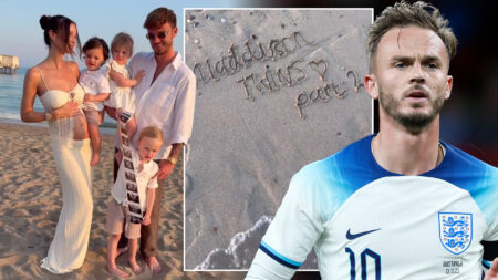 James Maddison and girlfriend Kennedy Alexa announce they’re expecting twins AGAIN in wholesome video