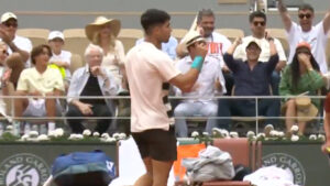 Carlos Alcaraz stuns French Open fans with classy gesture as he wins rally but concedes point due to little-known rule