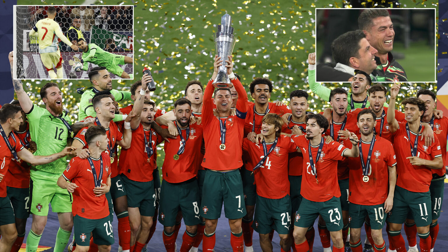 Portugal 2 Spain 2 (5-3 pens): Tearful Cristiano Ronaldo, 40, wins third international trophy as Morata misses penalty