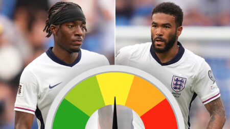 England player ratings: Noni Madueke and Curtis Jones best of a bad bunch with Reece James totally looking lost on left