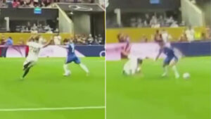 Incredible ref cam footage shows moment Chelsea star Pedro Neto sent opponent ‘back to LA and into next MLS season’
