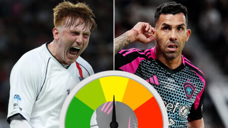 Soccer Aid player ratings: Carlos Tevez and Big Zu steal show for World XI but Ballon d’Or winner humbled by Angry Ginge