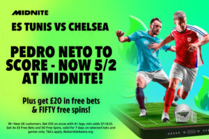 ES Tunis vs Chelsea – Club World Cup boosts: Pedro Neto to score NOW 5/2 at Midnite