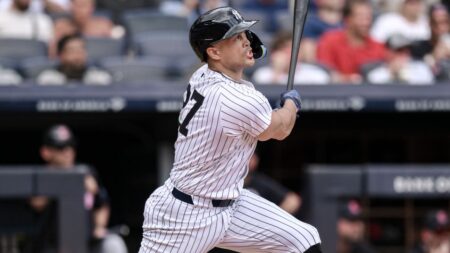 Yankees' Giancarlo Stanton expected to play for Double-A on Saturday, could join team in Boston for series finale