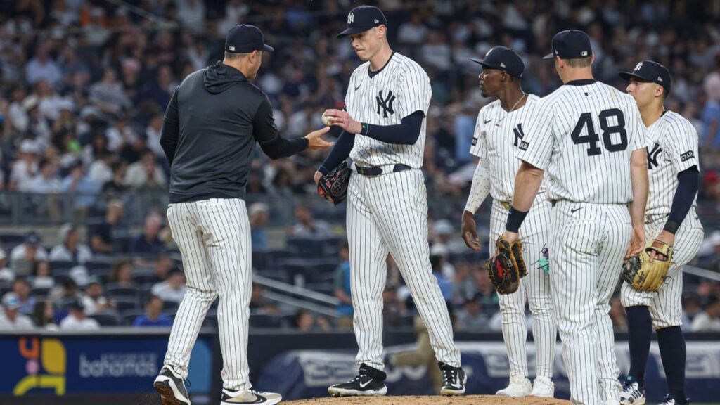 Yankees snap scoreless streak, but commit late error vs. Angels in sixth straight loss