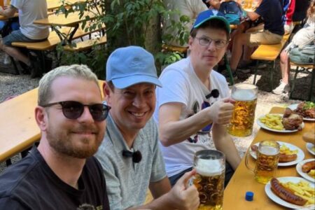 ‘Is it really him’ – Arsenal cult hero looks unrecognisable as he holds stein in Munich at Champions League final