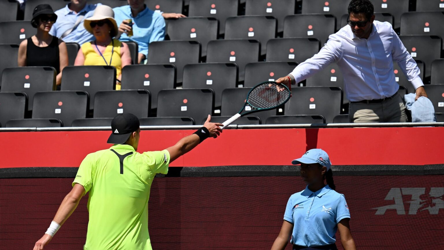 ‘He’s very lucky’ – Tennis star’s racquet almost flies into Queen’s Club spectator in shocking scenes