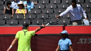 ‘He’s very lucky’ – Tennis star’s racquet almost flies into Queen’s Club spectator in shocking scenes