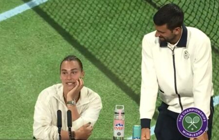 Novak Djokovic gatecrashes Aryna Sabalenka’s pre-Wimbledon press conference and awkwardly criticises her