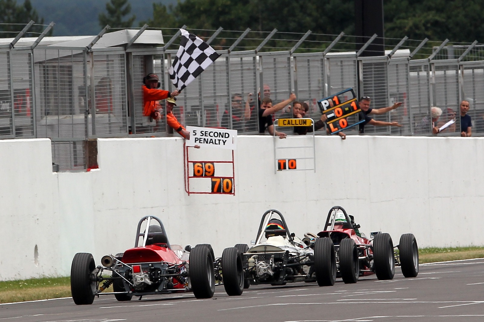 The second Historic FF1600 contest was particularly close as Mitchell just managed to double up