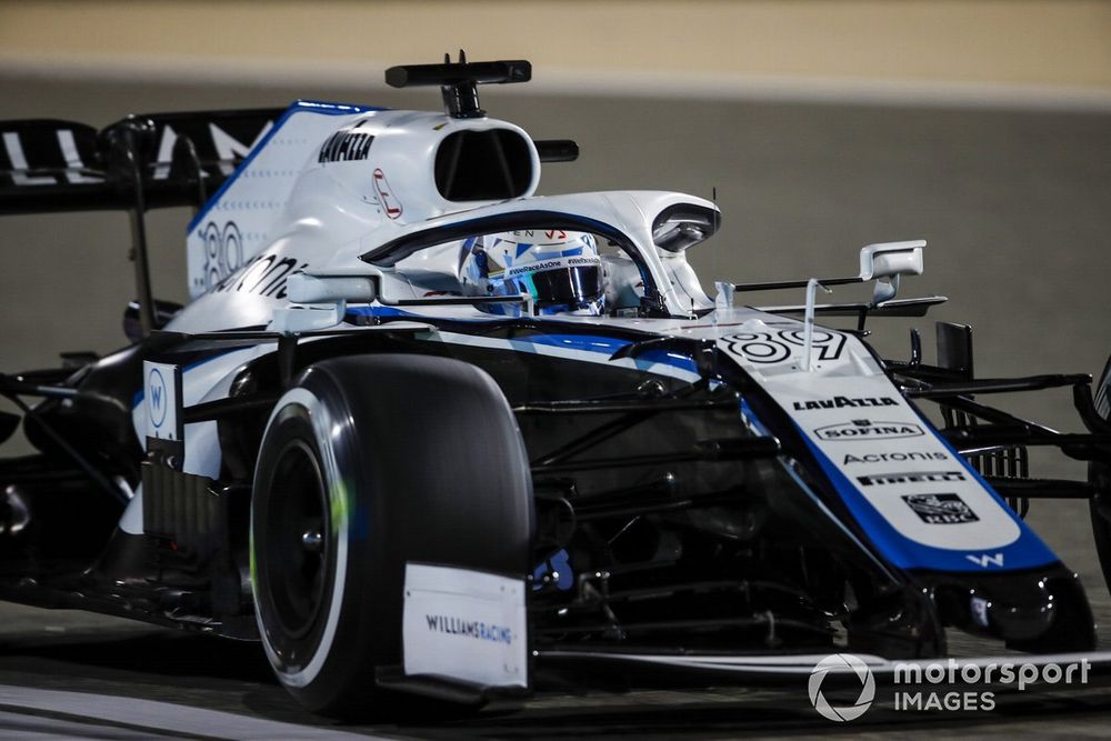Jack Aitken dans la Williams FW43 lors de sa pige à Sakhir en 2020.