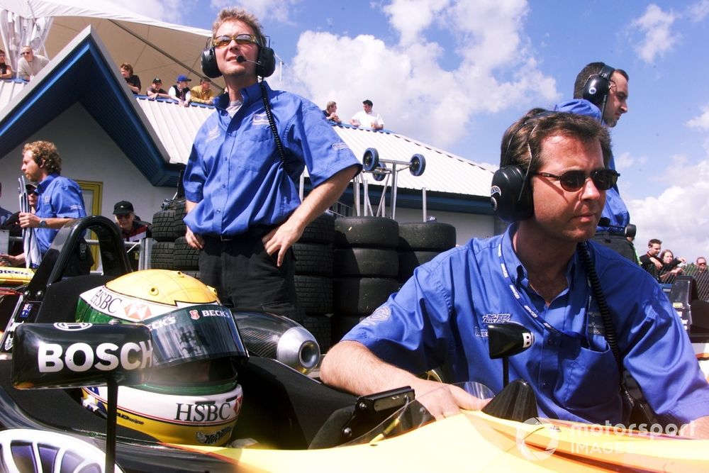 Carlin, pictured with Courtney, backed the idea of bringing British F3 to Castle Combe