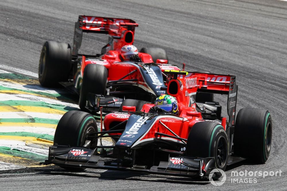 Lucas di Grassi and Timo Glock, Virgin Racing