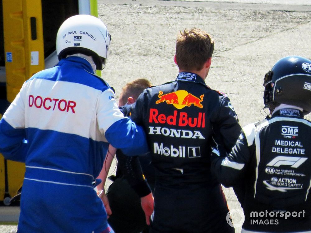 Max Verstappen, Red Bull Racing after the crash