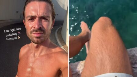 Jack Grealish looks shredded as Man City star goes on topless run after being snubbed from Club World Cup squad