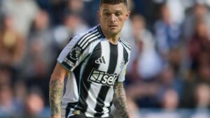 Kieran Trippier parties with two mystery blondes as star’s wife consults lawyers over their troubled marriage