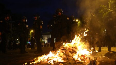 PSG fans ‘tear gassed’ by riot police as violence erupts on streets of Paris after Champions League final win