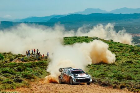 Ogier survives brutal Sardinia Saturday with slender lead