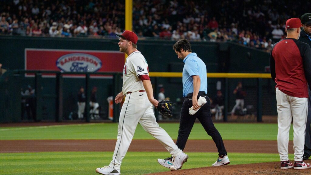 Diamondbacks ace Corbin Burnes leaves game against Nationals with elbow discomfort