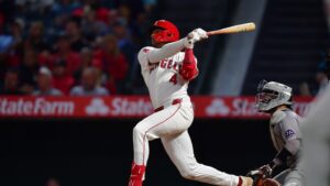 Angels’ Christian Moore puts majors on notice with 2 big homers exactly 1 year after CWS triumph