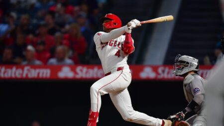 Angels’ Christian Moore puts majors on notice with 2 big homers exactly 1 year after CWS triumph
