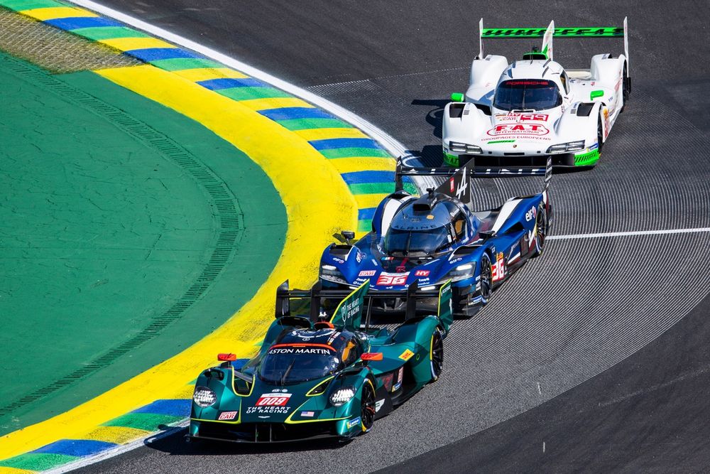 #009 Aston Martin Thor Team Aston Martin Valkyrie: Alex Riberas, Marco Sorensen, #36 Alpine Endurance Team Alpine A424: Jules Gounon, Frederic Makowiecki, Mick Schumacher
