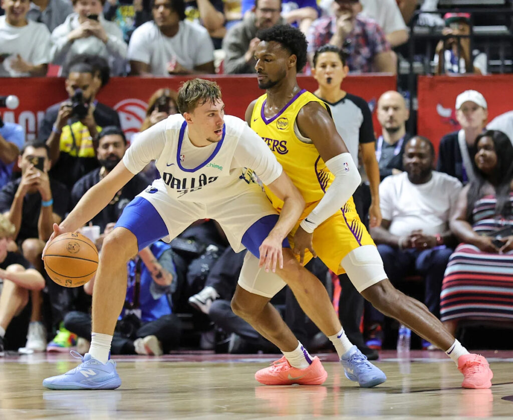 Lakers vs. Mavericks summer league: Cooper Flagg, Bronny James battle under bright lights — ‘I was a little nervous’