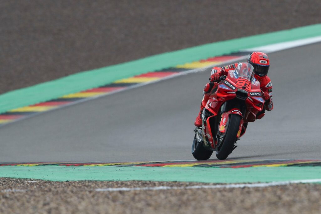 Marc Marquez strolls to wet pole as rivals battle