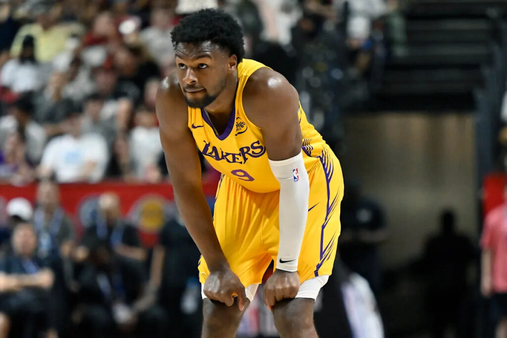 Bronny James showcasing second-year improvement in Vegas as his development journey with Lakers continues