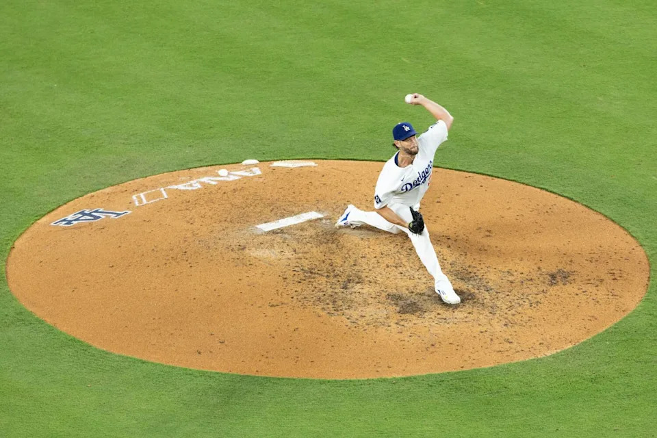 Clayton Kershaw throws the pitch that becomes his 3,000th strikeout.