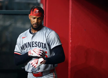 Twins All-Star Byron Buxton leaves game after hit-by-pitch on hand, putting his ASG, Home Run Derby status in doubt