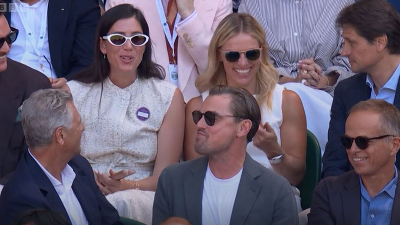 Fans convinced Leonardo DiCaprio was ‘flirting’ with two former Wimbledon stars at Centre Court