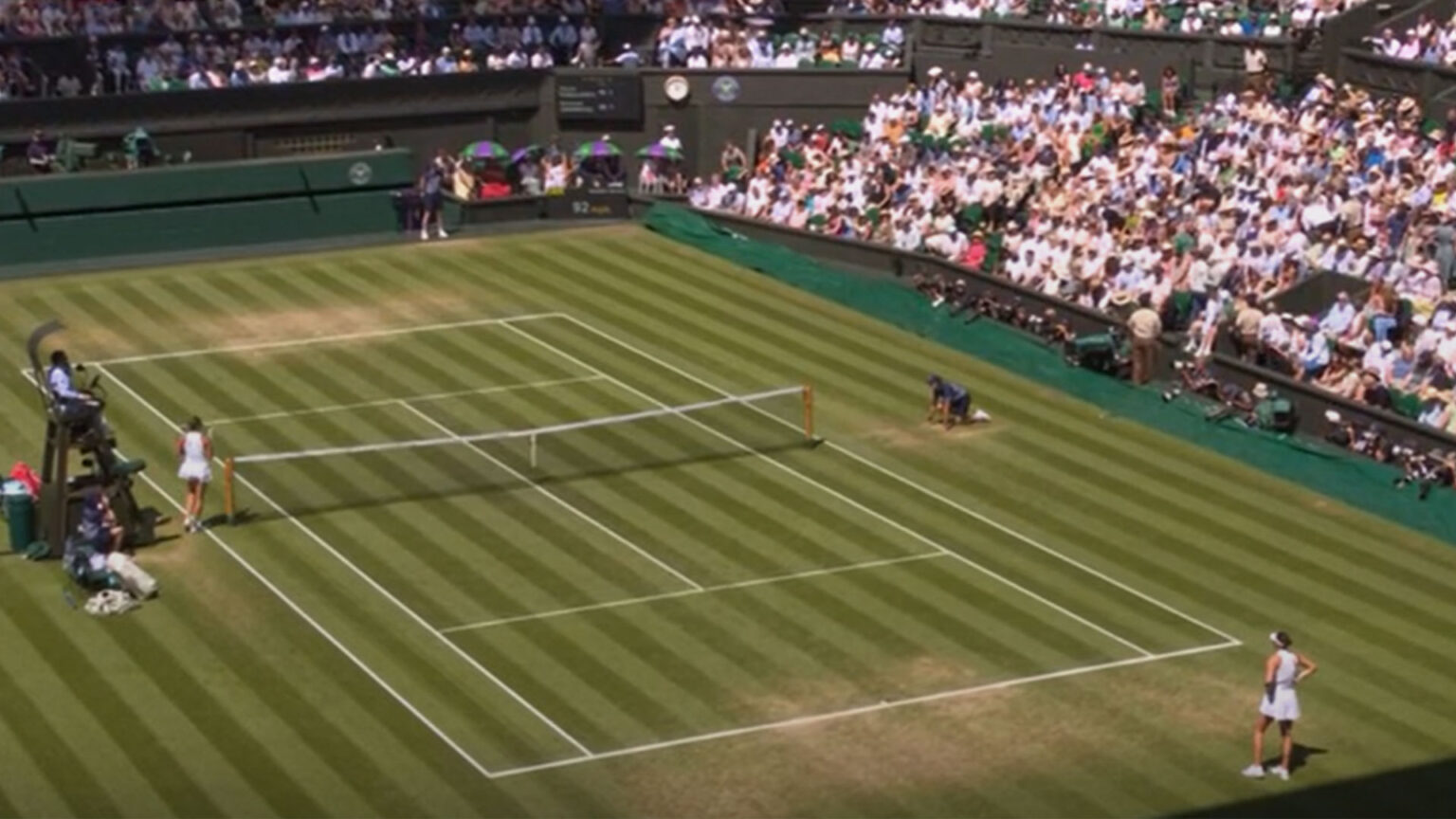 Sabalenka vs Anisimova Wimbledon semi-final suspended for medical emergency as medics rush into crowd to help