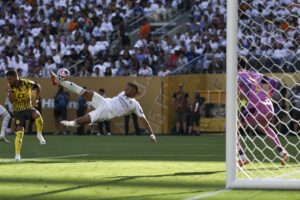 Real Madrid 3 Dortmund 2: Mbappe scissor kick sees ten-man Spaniards win bonkers clash with THREE stoppage time goals