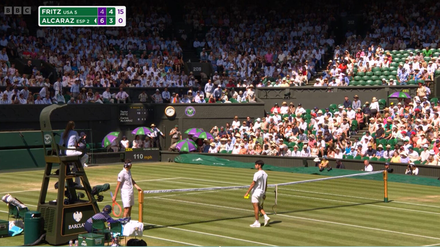 Wimbledon semi-final suspended TWICE in five minutes after medical emergencies as ballboy rushes over with water to help