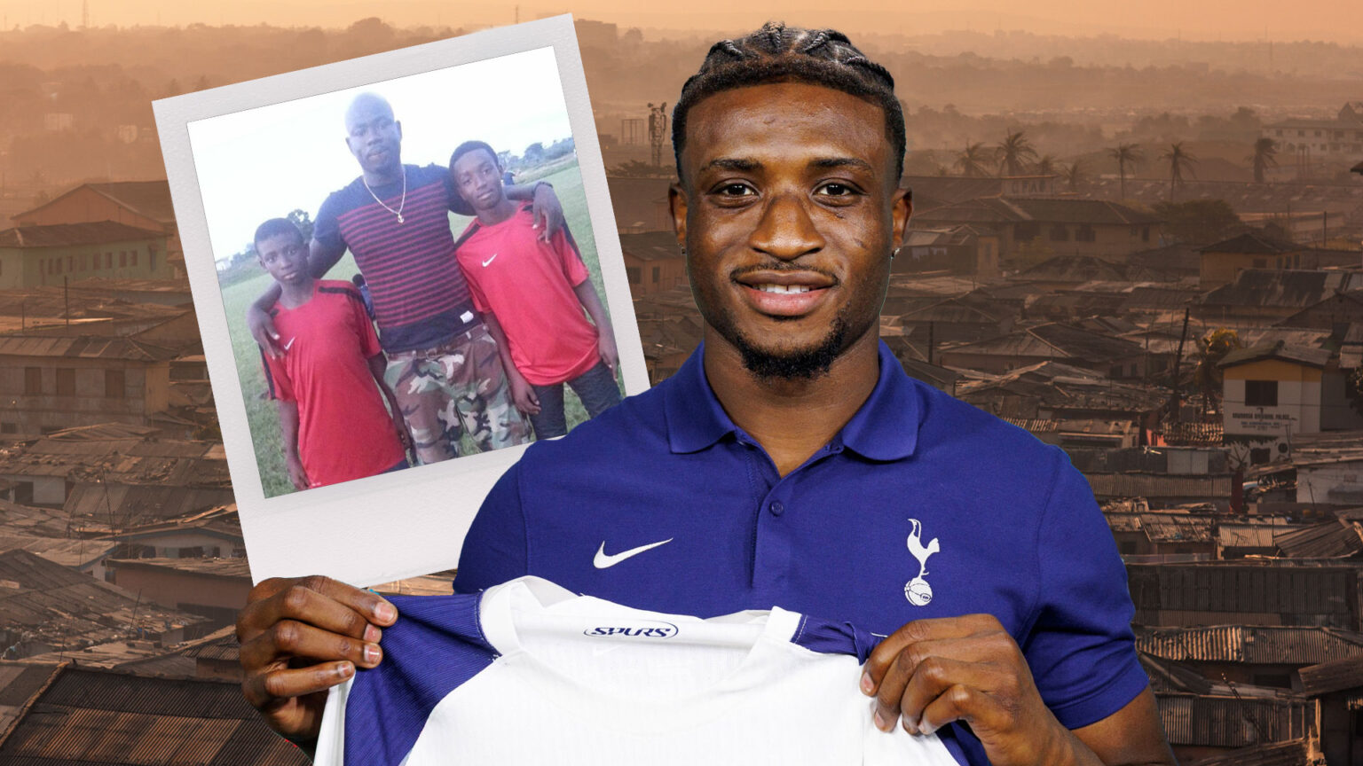 Tottenham’s Mohammed Kudus grew up in one of Ghana’s toughest neighbourhoods, barely spoke and played with broken thumb