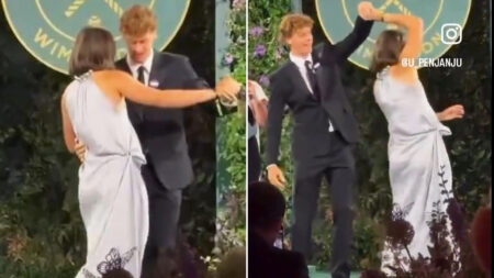 Sinner and Swiatek awkwardly dance at Wimbledon Champions’ Ball but VIPs ‘drunk enough’ not to judge