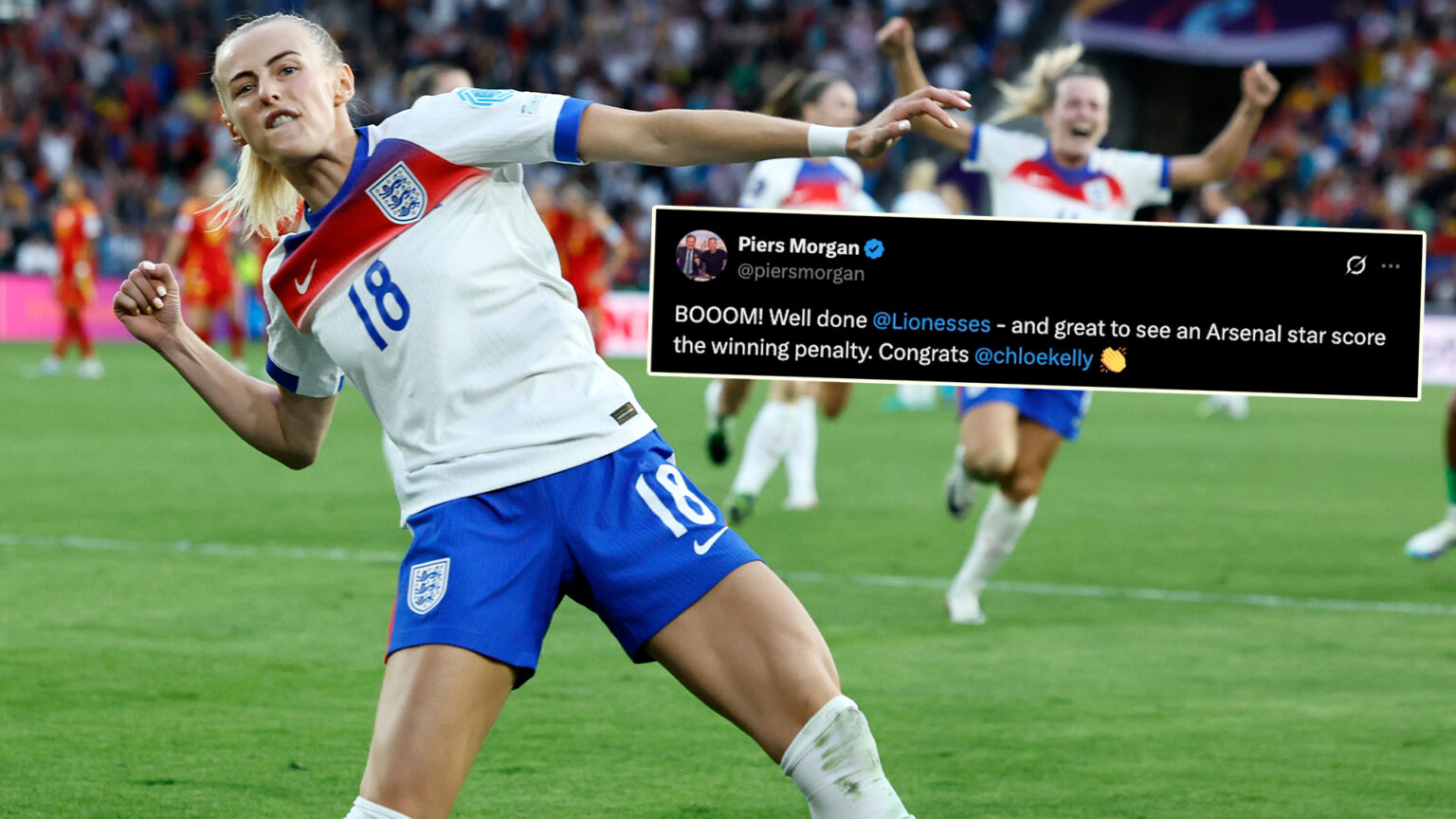 Piers Morgan and Jack Grealish lead celebrities hailing England’s Lionesses after incredible Euro 2025 triumph